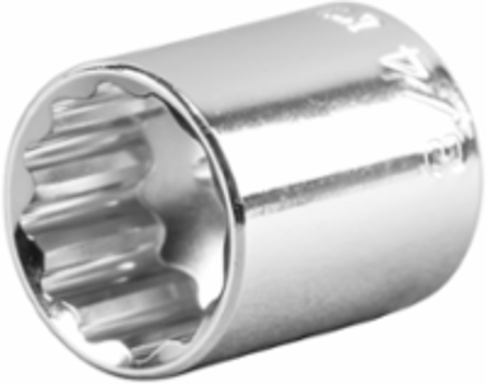 3/4 Inch Standard 12-Point Socket, 3/8 Inch Drive, Chrome Finish