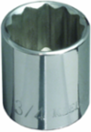 7/8 Inch Standard 12-Point Socket, 3/8 Inch Drive, Chrome Finish