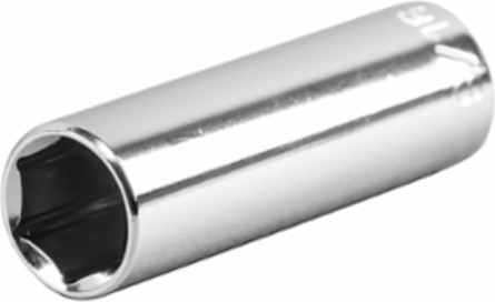 9/16 Inch Deep 6-Point Socket, 3/8 Inch Drive, Forged Alloy Steel