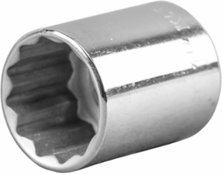 1-Inch Standard Socket, 1/2 Inch Drive, 12 Points, Forged Alloy Steel