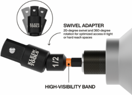 Swivel Impact Driver Socket Adapter Set, 3-Piece