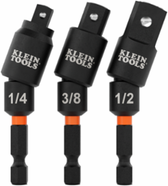 Swivel Impact Driver Socket Adapter Set, 3-Piece