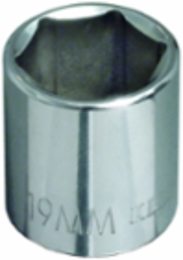 7 mm Metric 6-Point Socket, 3/8 Inch Drive, Chrome Finish