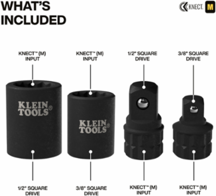 KNECT™ (M) Impact Socket Wrench Adapter Set