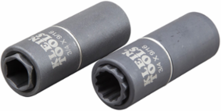 2-in-1 Impact Socket, 12-Point, 3/4 Inch & 9/16 Inch, 1/2 Inch Drive