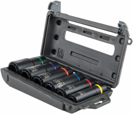 Impact Socket Set, 1/2 Inch Drive, 6-Piece with 12-Point Design