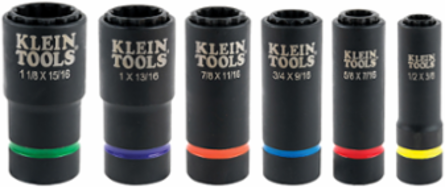 Impact Socket Set, 1/2 Inch Drive, 6-Piece with 12-Point Design