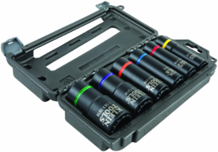 Impact Socket Set, 1/2 Inch Drive, 6-Piece with 12-Point Design