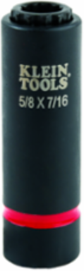 Impact Socket, 1/2 Inch Drive, 12-Point, 5/8 and 7/16 Inch, 4140 Steel