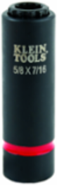 Impact Socket, 1/2 Inch Drive, 12-Point, 5/8 and 7/16 Inch, 4140 Steel