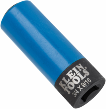 Coated Impact Socket, 1/2 Inch Drive, 3/4 Inch & 9/16 Inch, 12-Point Design