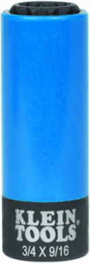 Coated Impact Socket, 1/2 Inch Drive, 3/4 Inch & 9/16 Inch, 12-Point Design