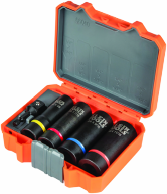 2-in-1 Impact Socket Set, 5-Piece, 12-Point Design, 7/8 x 11/16-Inch to 1/2 x 3/8-Inch