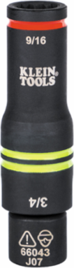3-in-1 Flip Impact Socket, 9/16 Inch & 3/4 Inch, 1/2 Inch Drive, Impact Rated