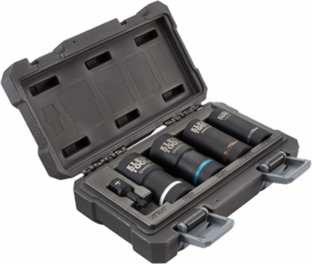 2-in-1 Metric Impact Socket Set, 5-Piece, 1/2" Drive, 12-Point Design