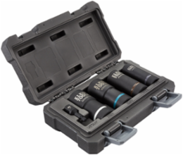 2-in-1 Metric Impact Socket Set, 5-Piece, 1/2" Drive, 12-Point Design