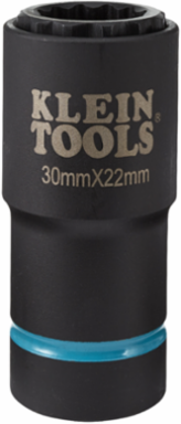 2-in-1 Metric Impact Socket with 12-Point Design, 30 x 22 mm, 1/2-Inch Drive