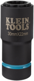 2-in-1 Metric Impact Socket with 12-Point Design, 30 x 22 mm, 1/2-Inch Drive