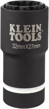 2-in-1 Metric Impact Socket, 32 mm x 27 mm, 1/2-Inch Drive, 12-Point Design
