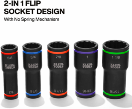 2-in-1 Impact Flip Socket Set, 5-Piece