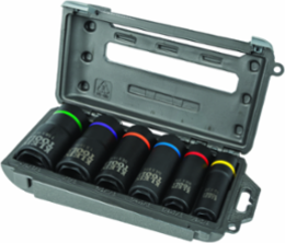 2-in-1 Impact Socket Set, 6-Piece, 1/2-Inch Drive, 6-Point Design