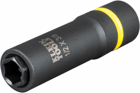 2-in-1 Impact Socket, 6-Point, 1/2 x 3/8 Inch, 3 Inch Long, 4140 Steel