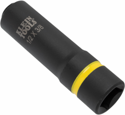 2-in-1 Impact Socket, 6-Point, 1/2 x 3/8 Inch, 3 Inch Long, 4140 Steel