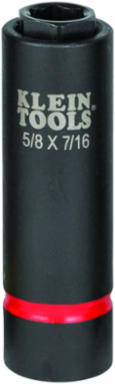 2-in-1 Impact Socket 6-Point 5/8 x 7/16 Inch Drive, 4140 Steel
