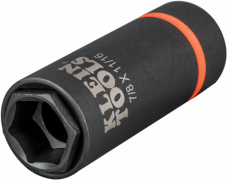 Impact Socket 7/8 x 11/16 Inch, 6-Point, 1/2 Inch Drive, 4140 Steel