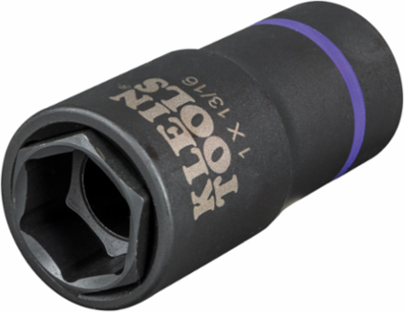 2-in-1 Impact Socket, 1 x 13/16 Inch, 6-Point, 1/2 Inch Drive