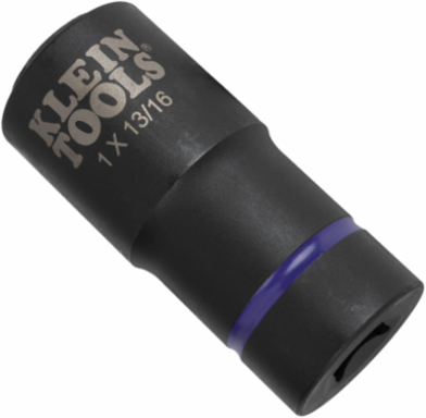 2-in-1 Impact Socket, 1 x 13/16 Inch, 6-Point, 1/2 Inch Drive