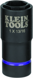2-in-1 Impact Socket, 1 x 13/16 Inch, 6-Point, 1/2 Inch Drive