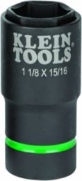 2-in-1 Impact Socket, 6-Point, 1-1/8 x 15/16 Inch, 1/2 Inch Drive