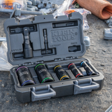Flip Impact Socket Set, 7-Piece, 1/4-Inch & 1/2-Inch Drive, Impact Rated, 4140 Steel
