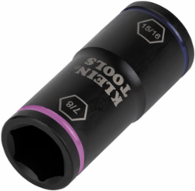 Flip Impact Socket, 15/16 Inch & 7/8 Inch Sizes, 1/4 Inch Hex Drive, Impact Rated