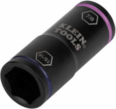Flip Impact Socket, 15/16 Inch & 7/8 Inch Sizes, 1/4 Inch Hex Drive, Impact Rated