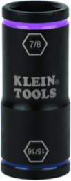 Flip Impact Socket, 15/16 Inch & 7/8 Inch Sizes, 1/4 Inch Hex Drive, Impact Rated