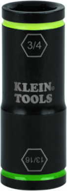 Flip Impact Socket 3/4 Inch & 13/16 Inch, 1/4" Hex Drive, 4140 Steel