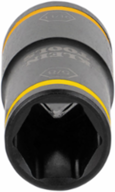 Flip Impact Socket 11/16 Inch & 5/8 Inch, 6-Point Design, 1/4 Inch Hex Drive