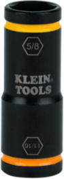 Flip Impact Socket 11/16 Inch & 5/8 Inch, 6-Point Design, 1/4 Inch Hex Drive