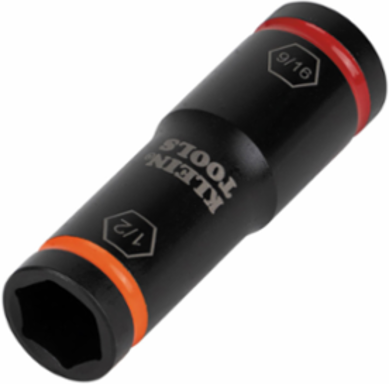 Flip Impact Socket 9/16 & 1/2 Inch, 6-Point, Impact Rated, 4140 Steel
