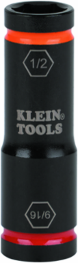 Flip Impact Socket 9/16 & 1/2 Inch, 6-Point, Impact Rated, 4140 Steel