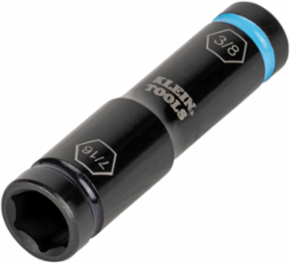 Flip Impact Socket 7/16 Inch & 3/8 Inch, Impact Rated, 6-Point Design