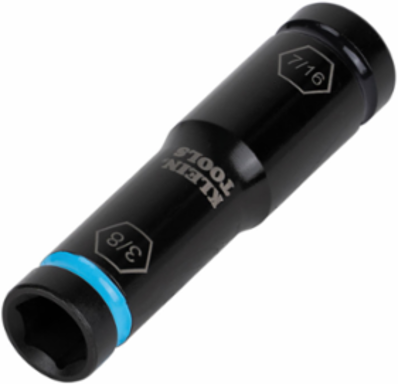 Flip Impact Socket 7/16 Inch & 3/8 Inch, Impact Rated, 6-Point Design