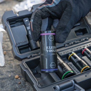 Flip Impact Socket 7/16 Inch & 3/8 Inch, Impact Rated, 6-Point Design