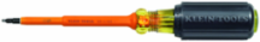 Insulated Screwdriver #1 Square Tip 4 Inch Shank, 1000V Rated, Induction Hardened Steel