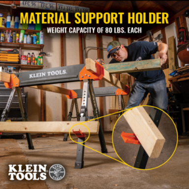Adjustable-Leg Folding Saw Horse and Jobsite Table, 1-Pack