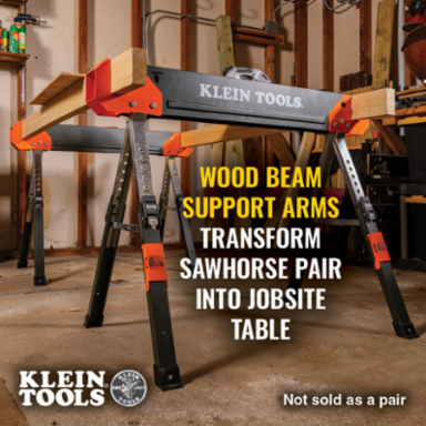 Adjustable-Leg Folding Saw Horse and Jobsite Table, 1-Pack