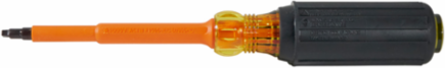 Insulated Screwdriver #2 Square 4 Inch Shank, 1000V Rating, Induction Hardened Steel