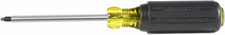 #2 Square Screwdriver 4 Inch Round Shank, Cushion-Grip Handle, Chrome Plated